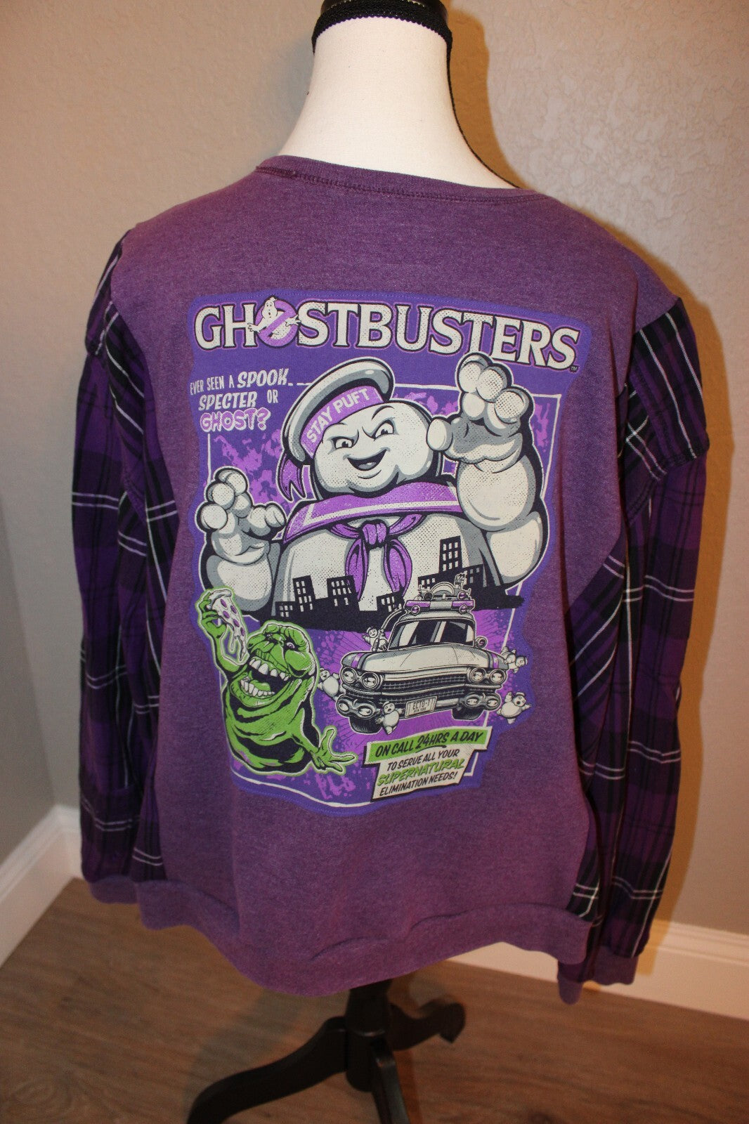 Ghostbusters Purple Sweatshirt 2X/2XG 18W/20W Rework