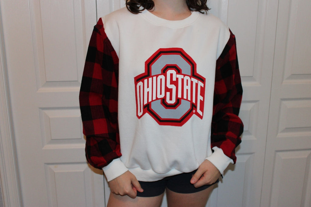 Ohio State Buckeyes Upcycled Sweatshirt.  Large