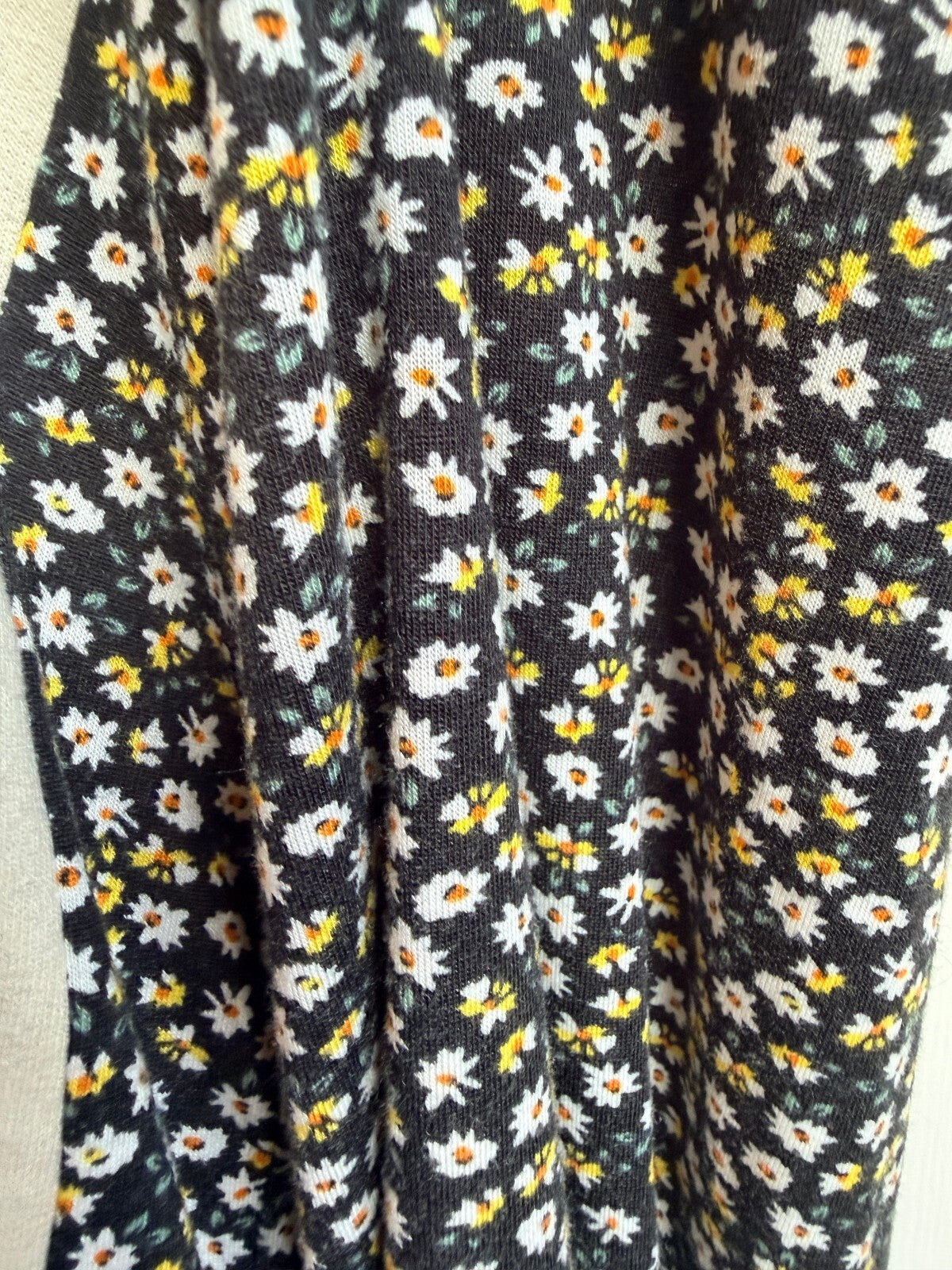 Women's Casual Beige Sweatshirt w/ Floral Print Sleeves & 'i need a diet coke.' embroidered