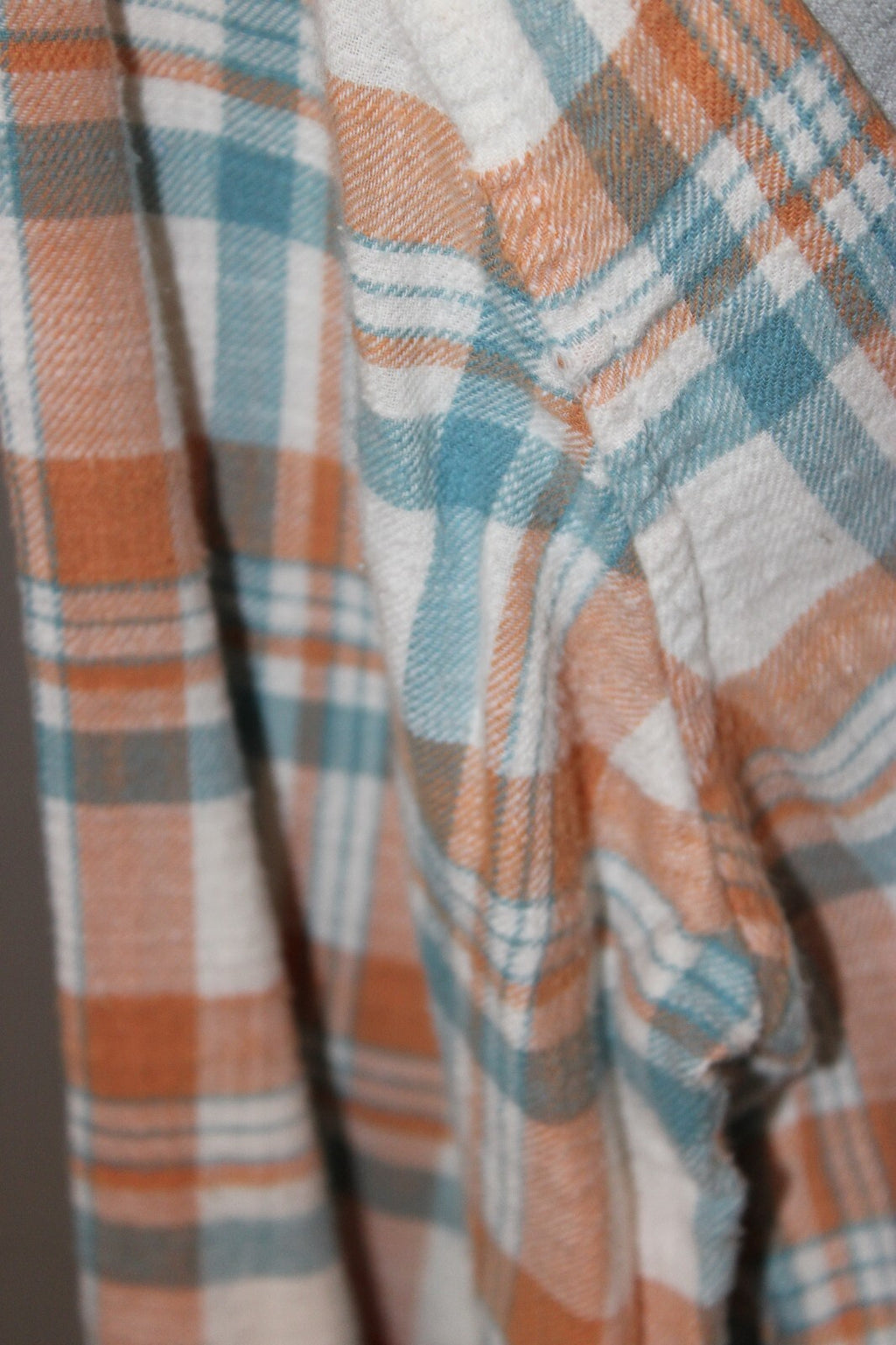 XL Miami Football Long Sleeve Sweatshirt with Plaid Sleeves, 100% Polyester