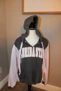 ReWorked Florida State Hoodie Sweatshirt Medium Grey and Pink