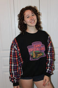 Vintage Friday the 13th Camp Crystal Lake Plaid Sleeve Sweatshirt