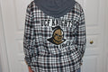 UCF Knights Plaid Hooded Button-Up Shirt. Size Medium