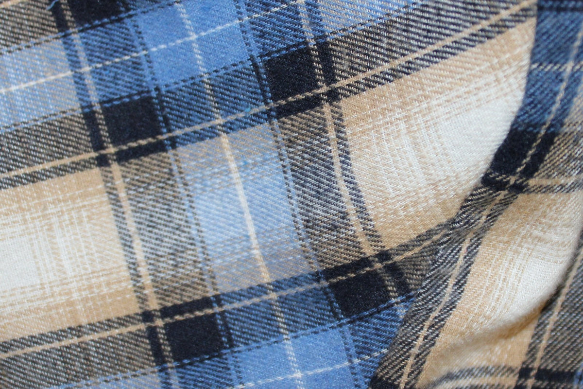 Air Force Academy Hoodie with Blue and Beige Plaid Sleeves, Size Large